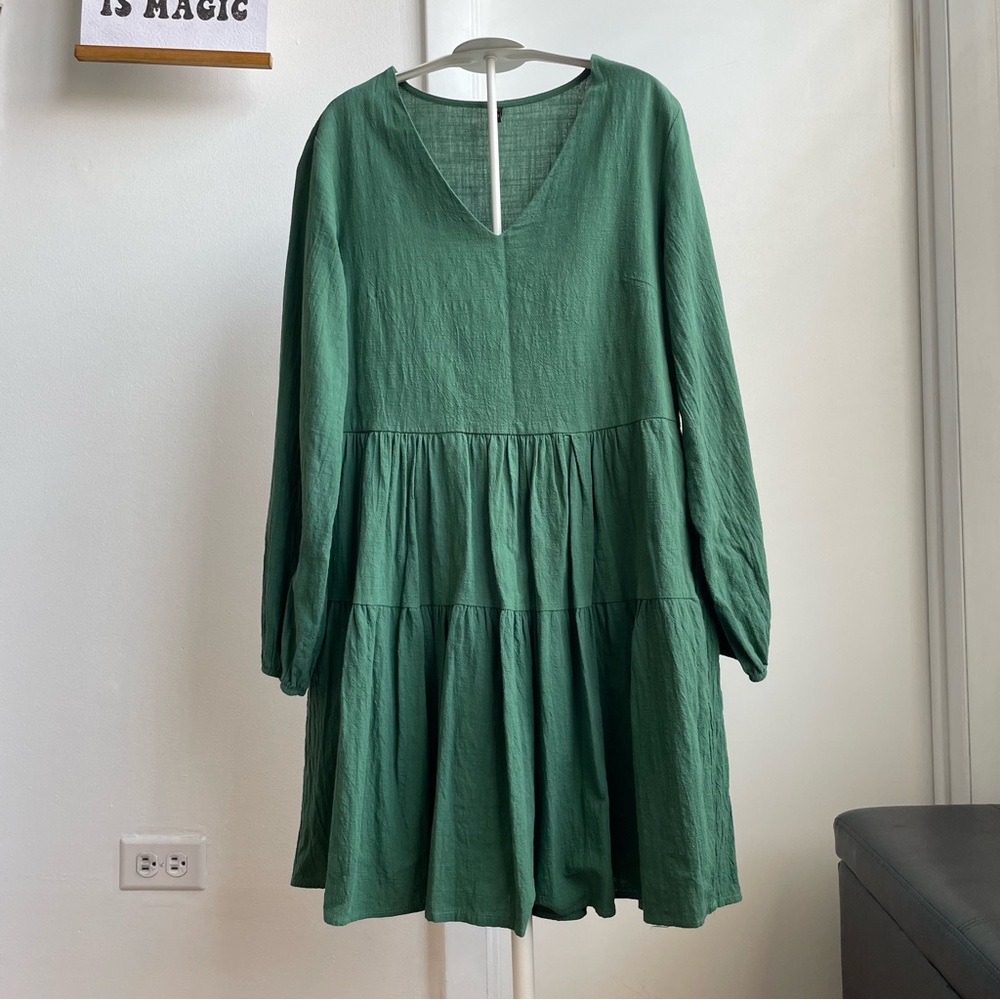 Green Long Sleeve Dress